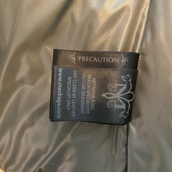 Mackage Down Fur Jacket Coat Gray Small - Picture 15 of 16